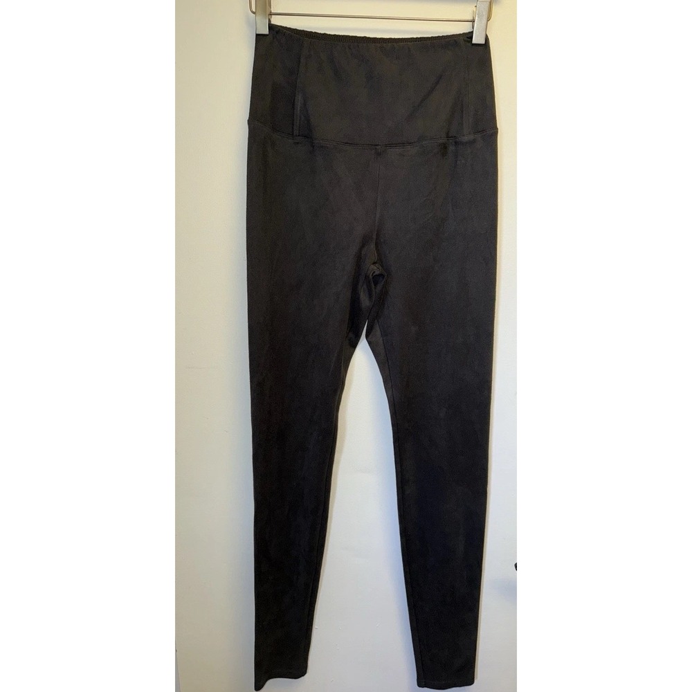 Aritzia Wilfred Free Daria Pant Vegan Leather Leggings Size Medium Suede Gray